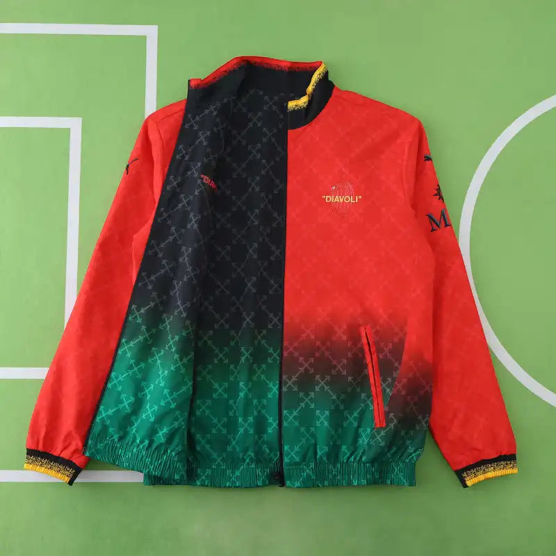 24/25 A.C. Milan Reversible Windbreaker – Wear on Both Sides