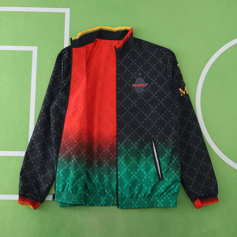 24/25 A.C. Milan Reversible Windbreaker – Wear on Both Sides