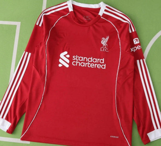 Liverpool FC 25/26 – Camiseta Home Manga Larga Fan Version